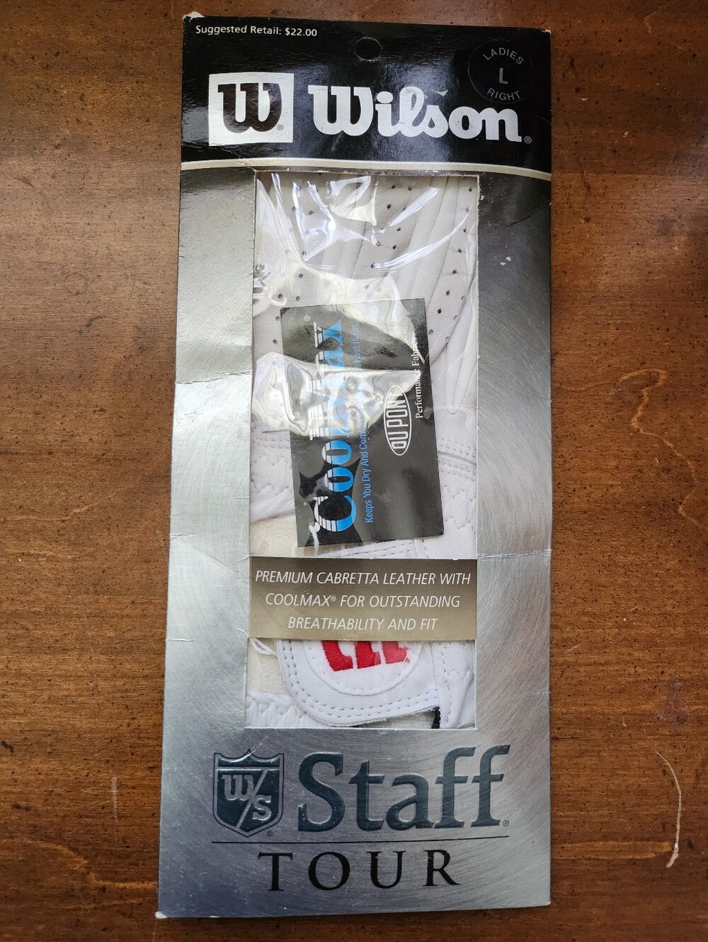 Wilson Right Golf Glove White Ladies Size L